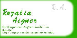 rozalia aigner business card
